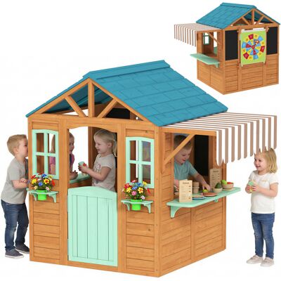 ARRIGONI Maisonnette De Jardin Pour Enfants Avec Fenetre Snack Bar Demi-porte Jardiniere Cible 4 Balles Et Ardoise - Publicité ARRIGONI Maisonnette De Jardin Pour Enfants Avec Fenetre Snack Bar Demi-porte Jardiniere Cible 4 Balles Et Ardoise - Publicité