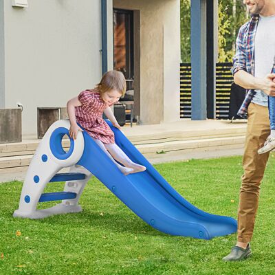 OEM Toboggan Homcom Pour Enfants De 18 À 36 Mois, Pliable, Avec Escalier Et Rampe Longue, Idéal Pour Le Jardin, L'Aire De Jeux Et L'Intérieur. Dimensions : 120 X 50 X 56 Cm. Couleur : Bleu. Publicité OEM Toboggan Homcom Pour Enfants De 18 À 36 Mois, Pliable, Avec Escalier Et Rampe Longue, Idéal Pour Le Jardin, L'Aire De Jeux Et L'Intérieur. Dimensions : 120 X 50 X 56 Cm. Couleur : Bleu. Publicité