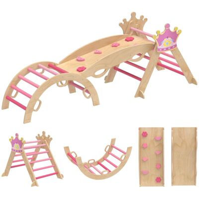 OEM Structure D'Escalade Intérieure 8 En 1 Pour Enfants, Motif Princesse, Avec Toboggan, Rampe Et Arche, En Bois. Publicité OEM Structure D'Escalade Intérieure 8 En 1 Pour Enfants, Motif Princesse, Avec Toboggan, Rampe Et Arche, En Bois. Publicité