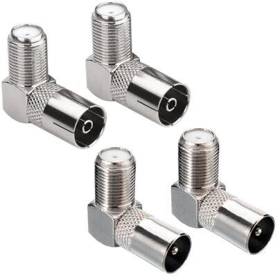 OEM 4 Pièces Connecteurs Femelle/femelle De Type F À 90 Degrés, Adaptateurs Coaxiaux Rf Pour Antenne Satellite À Angle Droit-dou - Publicité OEM 4 Pièces Connecteurs Femelle/femelle De Type F À 90 Degrés, Adaptateurs Coaxiaux Rf Pour Antenne Satellite À Angle Droit-dou - Publicité