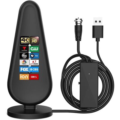 OEM Antenne Tv Numérique D'Intérieur Hdtv Avec Amplificateur De Signal, Antenne Tv Pour Smart Tv,4k 1080p Chaînes Locales Gratuites Supportant Toutes Les Tv Avec Câble Coaxial 18ft - Publicité OEM Antenne Tv Numérique D'Intérieur Hdtv Avec Amplificateur De Signal, Antenne Tv Pour Smart Tv,4k 1080p Chaînes Locales Gratuites Supportant Toutes Les Tv Avec Câble Coaxial 18ft - Publicité