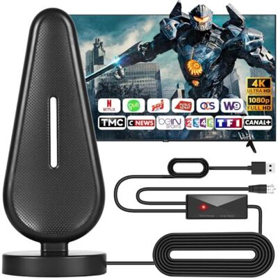OEM Upgrade Antenne Tv, Antenne Tv Intérieure Puissante Tnt Hd,antenne Intérieure Hdtv Pour Tv Longue Portée Et Réception À 360° Amplificateur De Signal De Support Amélioré Pour Les Chaînes Locales Hd 4k - Publicité OEM Upgrade Antenne Tv, Antenne Tv Intérieure Puissante Tnt Hd,antenne Intérieure Hdtv Pour Tv Longue Portée Et Réception À 360° Amplificateur De Signal De Support Amélioré Pour Les Chaînes Locales Hd 4k - Publicité