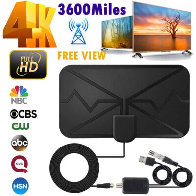 OEM Antenne Tv Intérieure Numérique 4k De 3600 Miles Avec Amplificateur De Signal Antenne Tv Numérique Dvb T Hd Pour Plus De Chaînes, Noir - Publicité OEM Antenne Tv Intérieure Numérique 4k De 3600 Miles Avec Amplificateur De Signal Antenne Tv Numérique Dvb T Hd Pour Plus De Chaînes, Noir - Publicité