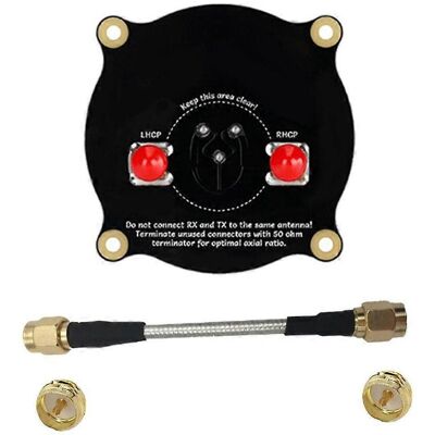 FLAMMKRAFT Antenne Patch À Triple Alimentation 5,8 Ghz Haute Précision, Directionnelle, À Aiguille Interne Circulaire, Noire - Publicité FLAMMKRAFT Antenne Patch À Triple Alimentation 5,8 Ghz Haute Précision, Directionnelle, À Aiguille Interne Circulaire, Noire - Publicité