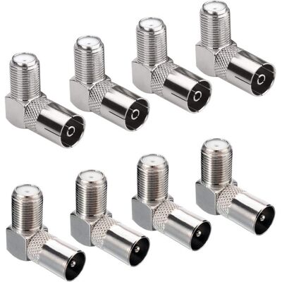 OEM 8 Pièces Connecteur, Adaptateur Coaxial, Type F Vers Pal, 90 Degrés, Pour Antenne Satellite, Tv Murale - Publicité OEM 8 Pièces Connecteur, Adaptateur Coaxial, Type F Vers Pal, 90 Degrés, Pour Antenne Satellite, Tv Murale - Publicité
