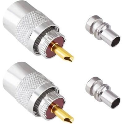 SCORPIO Pl259 Lot De 2 Connecteurs Coaxiaux Uhf Males À Souder Avec Réducteurs 50 Ohm Pour Rg58, Rg59, Rg8, Rg8x, Rg213, Rg142, Lmr195, Lmr400, Cable Coaxial, Antenne Radio Amateur - Publicité SCORPIO Pl259 Lot De 2 Connecteurs Coaxiaux Uhf Males À Souder Avec Réducteurs 50 Ohm Pour Rg58, Rg59, Rg8, Rg8x, Rg213, Rg142, Lmr195, Lmr400, Cable Coaxial, Antenne Radio Amateur - Publicité