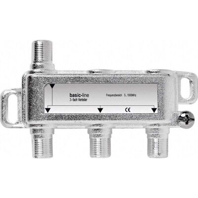 OEM Répartiteur Tv Câble 3 Voies En Laiton, Fréquence 5–1000 Mhz, Modèle Y033181, Faible Perte De Signal, Livré Avec Connecteurs F-mâle - Publicité OEM Répartiteur Tv Câble 3 Voies En Laiton, Fréquence 5–1000 Mhz, Modèle Y033181, Faible Perte De Signal, Livré Avec Connecteurs F-mâle - Publicité