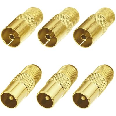 OEM 6 Pièces Coupleur Coaxial, Adaptateur Type F Vers Cei, Connecteur Antenne Tv Satellite, Pour Récepteur Et Téléviseur - Publicité OEM 6 Pièces Coupleur Coaxial, Adaptateur Type F Vers Cei, Connecteur Antenne Tv Satellite, Pour Récepteur Et Téléviseur - Publicité