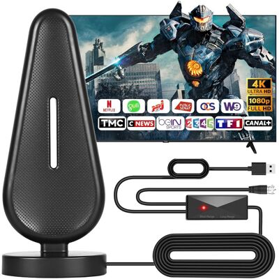 OEM Antenne Tv Intérieure Puissante Tnt Hd, 2024 Le Plus Récent Antenne Tv Intérieur Avec Amplificateur De Signal À Gain Élevé, Réception Longue Portée À 360° Avec Base Magnétique Solide, Compat - Publicité OEM Antenne Tv Intérieure Puissante Tnt Hd, 2024 Le Plus Récent Antenne Tv Intérieur Avec Amplificateur De Signal À Gain Élevé, Réception Longue Portée À 360° Avec Base Magnétique Solide, Compat - Publicité