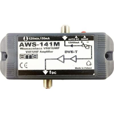 OEM Amplificateur D'Antenne Ams Aws-141m Gain 20 24 Db 2,45 Kg - Publicité OEM Amplificateur D'Antenne Ams Aws-141m Gain 20 24 Db 2,45 Kg - Publicité