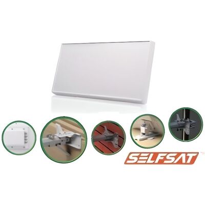 Antenne Satellite - Selfsat - H21 D2 Plus - Lnb Twin - Double Polarisation - 2 Sorties - Publicité Antenne Satellite - Selfsat - H21 D2 Plus - Lnb Twin - Double Polarisation - 2 Sorties - Publicité