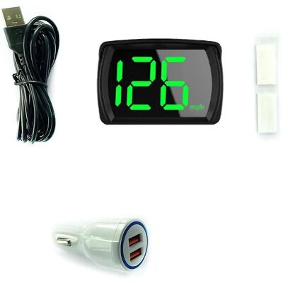 MIXHOME Affichage Tête Haute Voiture Gps Compteur De Vitesse Numérique Led Grands Caractères Km/h Mph Avec Adaptateur Chargeur - Publicité MIXHOME Affichage Tête Haute Voiture Gps Compteur De Vitesse Numérique Led Grands Caractères Km/h Mph Avec Adaptateur Chargeur - Publicité