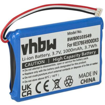 Vhbw Batterie Remplacement Pour Garmin Ai32ai32fa14y, Ke37be49d0dx3 Pour Gps, Appareil De Navigation (1000mah, 3,7v, Li-ion) - Publicité Vhbw Batterie Remplacement Pour Garmin Ai32ai32fa14y, Ke37be49d0dx3 Pour Gps, Appareil De Navigation (1000mah, 3,7v, Li-ion) - Publicité