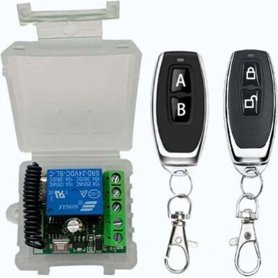 ABCRITAL 220v Ac 2 Canaux Sans Fil Commutateur De Télécommande, Récepteur Rf Module De Relais 433 Mhz Avec Émetteur Marche/arrêt Pour Porte Degarage, Lumière, Usage Domestique - Publicité ABCRITAL 220v Ac 2 Canaux Sans Fil Commutateur De Télécommande, Récepteur Rf Module De Relais 433 Mhz Avec Émetteur Marche/arrêt Pour Porte Degarage, Lumière, Usage Domestique - Publicité