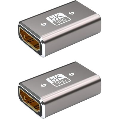 OEM 2pcs Coupleur Hdmi, Connecteur Femelle Vers Femelle, Alliage Aluminium, Plaqué Or, Support 8k 48gbps, Pour Tv Pc Console - Publicité OEM 2pcs Coupleur Hdmi, Connecteur Femelle Vers Femelle, Alliage Aluminium, Plaqué Or, Support 8k 48gbps, Pour Tv Pc Console - Publicité