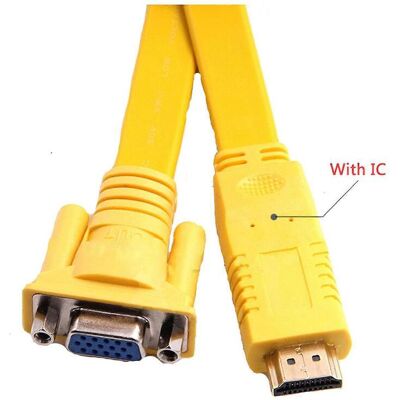 FLAMMKRAFT Adaptateur Hdmi Vers Vga Mâle 1080p Pour Projecteur Tv Hd Et Boîtier Tv - Publicité FLAMMKRAFT Adaptateur Hdmi Vers Vga Mâle 1080p Pour Projecteur Tv Hd Et Boîtier Tv - Publicité