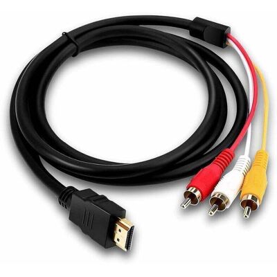 OEM Âble Hdmi Vers Rca,1080p Câble De Conversion Hd Pour Décodeur Hdmi Vers 3rca,adaptateur De Câble Audio Vidéo Rouge Jaune Blanc Pour Tv Hdtv Dvd - 1,5 M - Publicité OEM Âble Hdmi Vers Rca,1080p Câble De Conversion Hd Pour Décodeur Hdmi Vers 3rca,adaptateur De Câble Audio Vidéo Rouge Jaune Blanc Pour Tv Hdtv Dvd - 1,5 M - Publicité