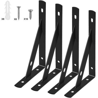 SANS MARQUE 4pcs Supports Étagère, Murale Supports Étagère, Charges Lourdes Supports Equerre Avec Vis, Mural Équerre De Fixation En Métal, Noir Support Étagère Pour Cuisine Chambre Murale, 150 X 95 X 15 - Publicité SANS MARQUE 4pcs Supports Étagère, Murale Supports Étagère, Charges Lourdes Supports Equerre Avec Vis, Mural Équerre De Fixation En Métal, Noir Support Étagère Pour Cuisine Chambre Murale, 150 X 95 X 15 - Publicité