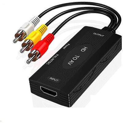 FLAMMKRAFT Convertisseur Rca Vers Hdmi Composite Vers Hdmi Adaptateur Supporte La Résolution 1080p Hd Vers Av- - Publicité FLAMMKRAFT Convertisseur Rca Vers Hdmi Composite Vers Hdmi Adaptateur Supporte La Résolution 1080p Hd Vers Av- - Publicité