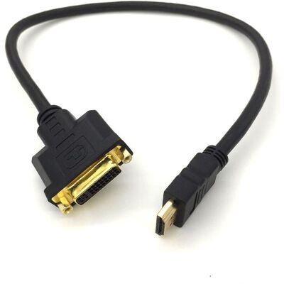 OEM 25cm, Câble Adaptateur Hdmi Vers Dvi - Hdmi Mâle Vers Dvi Femelle 24+5-1080p Full Hd Hdtv 1920 X 1080 - Contacts Plaqués Or - Tv Projecteur Pc - Publicité OEM 25cm, Câble Adaptateur Hdmi Vers Dvi - Hdmi Mâle Vers Dvi Femelle 24+5-1080p Full Hd Hdtv 1920 X 1080 - Contacts Plaqués Or - Tv Projecteur Pc - Publicité