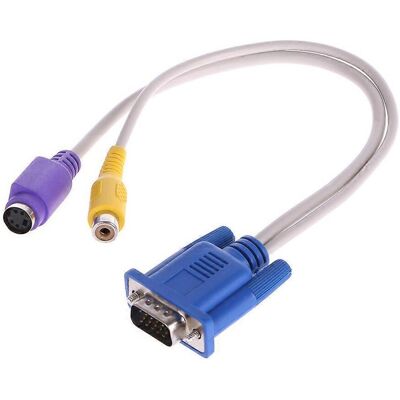 FLAMMKRAFT Adaptateur Vga Mâle Vers Tv S-vidéo Rca Av Tv Out, Câble Convertisseur Vidéo Pour Pc Hdtv-1- - Publicité FLAMMKRAFT Adaptateur Vga Mâle Vers Tv S-vidéo Rca Av Tv Out, Câble Convertisseur Vidéo Pour Pc Hdtv-1- - Publicité