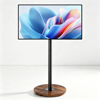 Unho – Support Tv Mobile Sur Pied 40-75 Pouces – Hauteur Réglable 126-140 Cm – Charge Max 50 Kg – Compatible Vesa 200x200 À 600x400 Mm – Noir - Publicité Unho – Support Tv Mobile Sur Pied 40-75 Pouces – Hauteur Réglable 126-140 Cm – Charge Max 50 Kg – Compatible Vesa 200x200 À 600x400 Mm – Noir - Publicité