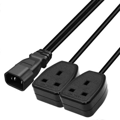 FLAMMKRAFT Câble D'Alimentation Iec320 C14 Vers Répartiteur, Fiche Mâle C14 Conforme À La Norme Britannique - Publicité FLAMMKRAFT Câble D'Alimentation Iec320 C14 Vers Répartiteur, Fiche Mâle C14 Conforme À La Norme Britannique - Publicité