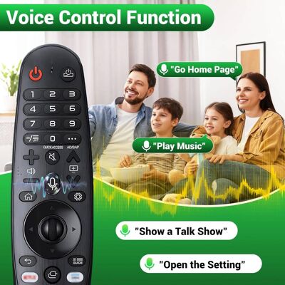 SANS MARQUE Télécommande Vocale Intelligente Compatible Lg Uhd, Oled, Qned, Nanocell 8k/4k Smart Tv Pointer & Boutons Rapides Pour Série Cx/c9/bx - Publicité SANS MARQUE Télécommande Vocale Intelligente Compatible Lg Uhd, Oled, Qned, Nanocell 8k/4k Smart Tv Pointer & Boutons Rapides Pour Série Cx/c9/bx - Publicité