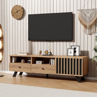 OEM Petit Console Télé Couleur Bois Salon Adapté Télévision 60 Pouces Pratique - Publicité OEM Petit Console Télé Couleur Bois Salon Adapté Télévision 60 Pouces Pratique - Publicité