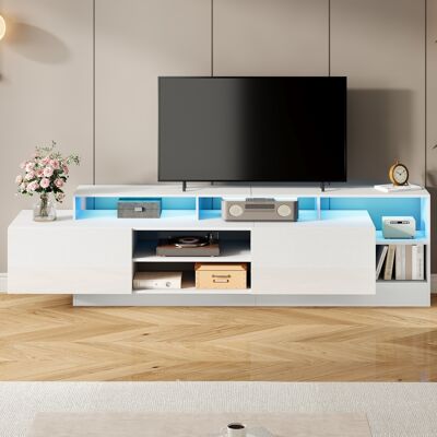 OEM Meuble Bas Télé Grand Format Brillant Led Salon Chambre 70 Pouces - Publicité OEM Meuble Bas Télé Grand Format Brillant Led Salon Chambre 70 Pouces - Publicité