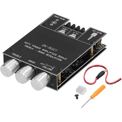 WEYTOLL Module De Carte Amplificateur De Puissance Bluetooth Stéréo Double Canal Avec Contrôle Des Basses Aigus Zk-502t - Publicité WEYTOLL Module De Carte Amplificateur De Puissance Bluetooth Stéréo Double Canal Avec Contrôle Des Basses Aigus Zk-502t - Publicité