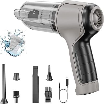 OEM Aspirateur De Voiture Sans Fil Portable 3 En 1, Chargement Usb, 120 W/12 000 Pa, Aspirateur Eau Et Poussière, Aspirateur Multifonctionnel Souffleur Et Aspirateur Pour Voiture, Bureau, Maison (gris) - Publicité OEM Aspirateur De Voiture Sans Fil Portable 3 En 1, Chargement Usb, 120 W/12 000 Pa, Aspirateur Eau Et Poussière, Aspirateur Multifonctionnel Souffleur Et Aspirateur Pour Voiture, Bureau, Maison (gris) - Publicité