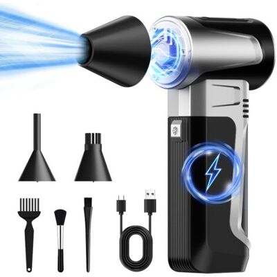 TOIVIZE Dépoussiéreur À Air Comprimé Electrique Rechargeable (180000 Tr/min) - Mini Souffleur Electrique Avec 3 Vitesses Réglables Pour Clavier, Pc, Nettoyage Maison/voiture - Publicité TOIVIZE Dépoussiéreur À Air Comprimé Electrique Rechargeable (180000 Tr/min) - Mini Souffleur Electrique Avec 3 Vitesses Réglables Pour Clavier, Pc, Nettoyage Maison/voiture - Publicité