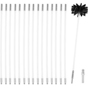 JALLERIA 6m Kit De Ramonage Poêle Pellet Réglable Brosse Nettoyage De Cheminée 100mm Conduits 15 Cannes De Ramonage Kit Pour Nettoyage Du Poêle À Granulés Outil Nettoyage Pour Cheminées - Publicité JALLERIA 6m Kit De Ramonage Poêle Pellet Réglable Brosse Nettoyage De Cheminée 100mm Conduits 15 Cannes De Ramonage Kit Pour Nettoyage Du Poêle À Granulés Outil Nettoyage Pour Cheminées - Publicité