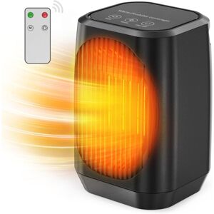 Aiperq - Chauffage Électrique Portable Oscillant À 70°,petit Radiateur En Céramique Ptc 1200w Avec 3 Modes,mini Ventilateur De Chauffage/refroidisseur Pour Bureau,chambre À Coucher, Intérieur (noir) - Publicité Aiperq - Chauffage Électrique Portable Oscillant À 70°,petit Radiateur En Céramique Ptc 1200w Avec 3 Modes,mini Ventilateur De Chauffage/refroidisseur Pour Bureau,chambre À Coucher, Intérieur (noir) - Publicité