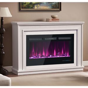 YOLEO Cheminée Électrique Murale Encastrable,écran Tactile Et Panneau En Verre Coloré,chauffage Mural,télécommande Avec Cristal Et Bûches,1800w,106.5x46.5x12cm - Publicité YOLEO Cheminée Électrique Murale Encastrable,écran Tactile Et Panneau En Verre Coloré,chauffage Mural,télécommande Avec Cristal Et Bûches,1800w,106.5x46.5x12cm - Publicité