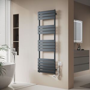 Sonni Sèche-serviettes Électrique Anthracite Avec Contrôle De Température Wifi Chauffage À Distance Radiateur Sèche-serviettes Plat 1450×500×62mm 800w - Publicité Sonni Sèche-serviettes Électrique Anthracite Avec Contrôle De Température Wifi Chauffage À Distance Radiateur Sèche-serviettes Plat 1450×500×62mm 800w - Publicité
