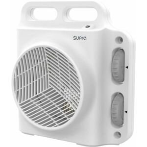 Radiateur soufflant 2000W IP21 Blanc Thermostat Mécanique - Blanc - Supra - Publicité