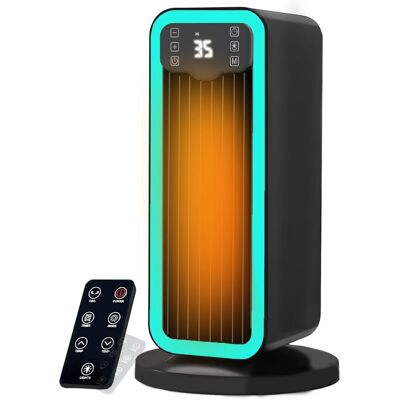 OEM Radiateur Électrique Céramique 1500w Ptc - Chauffage D'Appoint Avec Thermostat, Oscillation 70°, Minuterie 12h, Télécommande, Protection Surchauffe Et Basculement - Chauffage Silencieux Pour Chambre - Publicité OEM Radiateur Électrique Céramique 1500w Ptc - Chauffage D'Appoint Avec Thermostat, Oscillation 70°, Minuterie 12h, Télécommande, Protection Surchauffe Et Basculement - Chauffage Silencieux Pour Chambre - Publicité