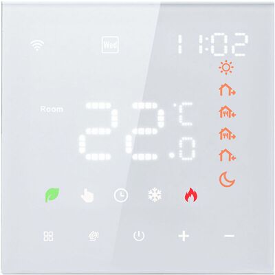 MOXIE Sjlerst Thermostat Digital Intelligent Pour Chauffe-eau Mural, Thermostat Programmable À Écran Tactile Lcd 3a Pour Plancher Chauffant - Publicité MOXIE Sjlerst Thermostat Digital Intelligent Pour Chauffe-eau Mural, Thermostat Programmable À Écran Tactile Lcd 3a Pour Plancher Chauffant - Publicité