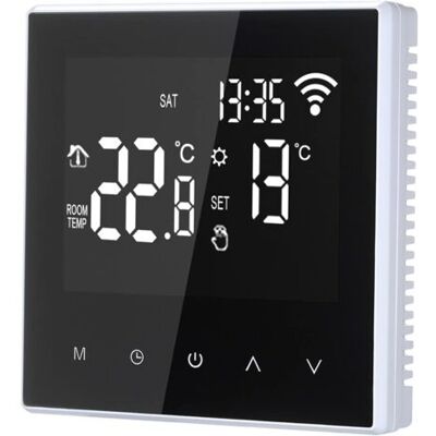 SCORPIO Thermostat Intelligent, Régulateur De Température Numérique, Chauffage Électrique Au Sol Programmable Hebdomadaire Avec Grand Écran Lcd, Pour Maison, École, Bureau, Hôtel, 16 A (pas De Type Wi-fi) - Publicité SCORPIO Thermostat Intelligent, Régulateur De Température Numérique, Chauffage Électrique Au Sol Programmable Hebdomadaire Avec Grand Écran Lcd, Pour Maison, École, Bureau, Hôtel, 16 A (pas De Type Wi-fi) - Publicité