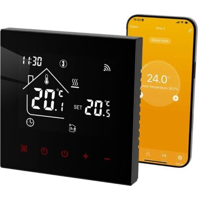 SCORPIO Thermostat Connecté Wifi Pour Chauffage De Chaudière À Gaz Thermostat D'Ambiance Programmable Régulateur De Température Avec Lcd Numérique Compatible Alexa Google Home 3a,noir - Publicité SCORPIO Thermostat Connecté Wifi Pour Chauffage De Chaudière À Gaz Thermostat D'Ambiance Programmable Régulateur De Température Avec Lcd Numérique Compatible Alexa Google Home 3a,noir - Publicité