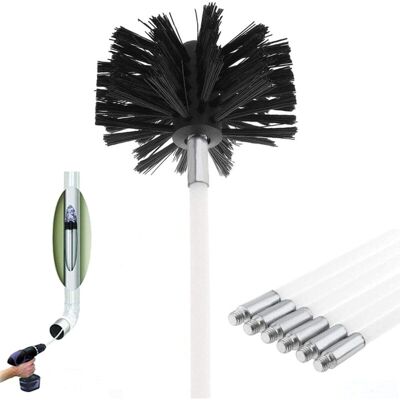 MOXIE Kit Brosse De Cheminée, Outil Nettoyage Pour Cheminées Brosse Kit De Ramonage Ccontient 6 (61cm Tiges Flexibles Et 1 (100mm) Tête De Kit De Ramonage Du Poêle À Granulés Pour Poêle À Pellet - Publicité MOXIE Kit Brosse De Cheminée, Outil Nettoyage Pour Cheminées Brosse Kit De Ramonage Ccontient 6 (61cm Tiges Flexibles Et 1 (100mm) Tête De Kit De Ramonage Du Poêle À Granulés Pour Poêle À Pellet - Publicité