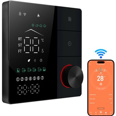 MOXIE Sjlerst Thermostat Intelligent Pour Chauffage Au Sol Électrique Domestique, Thermostat Wi-fi Pour Climatisation Avec Application D'Apprentissage Intelligent Ai - Publicité MOXIE Sjlerst Thermostat Intelligent Pour Chauffage Au Sol Électrique Domestique, Thermostat Wi-fi Pour Climatisation Avec Application D'Apprentissage Intelligent Ai - Publicité