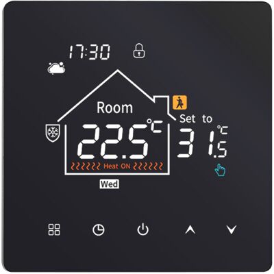 MOXIE Thermostat Intelligent Programmable 2 En 1 Pour Chaudière/chauffage D'Eau Chaude Sanitaire, Avec 4 Niveaux De Réglage Rétroéclairé (sans Wi-fi). Publicité MOXIE Thermostat Intelligent Programmable 2 En 1 Pour Chaudière/chauffage D'Eau Chaude Sanitaire, Avec 4 Niveaux De Réglage Rétroéclairé (sans Wi-fi). Publicité
