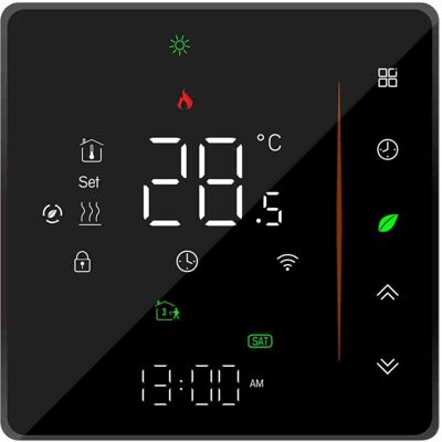 MOXIE Thermostat Intelligent, Thermostat Programmable Wifi Avec Commande Vocale, Programme Hebdomadaire 5+1+1, Écran Tactile Lcd, Pour Mode Chauffage Électrique (chauffage De L'Eau) - Publicité MOXIE Thermostat Intelligent, Thermostat Programmable Wifi Avec Commande Vocale, Programme Hebdomadaire 5+1+1, Écran Tactile Lcd, Pour Mode Chauffage Électrique (chauffage De L'Eau) - Publicité