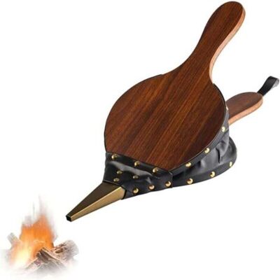 ABYSSE Soufflet Cheminée Et Barbecue Bois, Souffleur De Cheminée Manuel, Souffleur Bois Feu, Buse En Fonte De Soufflet De Cheminée En Bois Avec Cordon Suspension, Pour Cheminée, Barbecue, Camping Plein Air - Publicité ABYSSE Soufflet Cheminée Et Barbecue Bois, Souffleur De Cheminée Manuel, Souffleur Bois Feu, Buse En Fonte De Soufflet De Cheminée En Bois Avec Cordon Suspension, Pour Cheminée, Barbecue, Camping Plein Air - Publicité