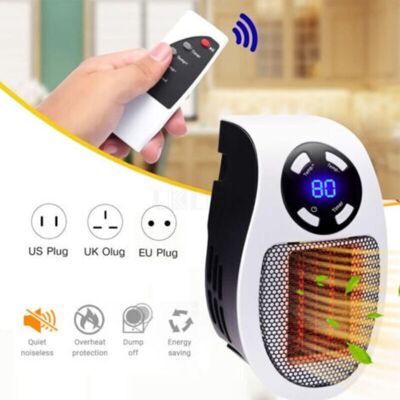 RANIPOBO Chauffage Pratique Avec Prise À Distance, 2 Vitesses Réglables Et Minuterie, Chauffage Électrique Portable Enfichable, Blanc - Publicité RANIPOBO Chauffage Pratique Avec Prise À Distance, 2 Vitesses Réglables Et Minuterie, Chauffage Électrique Portable Enfichable, Blanc - Publicité