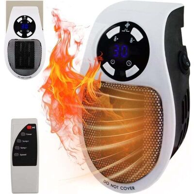 PENY Mini Radiateur Électrique 500w Enfichable Avec Télécommande Thermostat Timer Chauffage Mural Soufflant - Publicité PENY Mini Radiateur Électrique 500w Enfichable Avec Télécommande Thermostat Timer Chauffage Mural Soufflant - Publicité