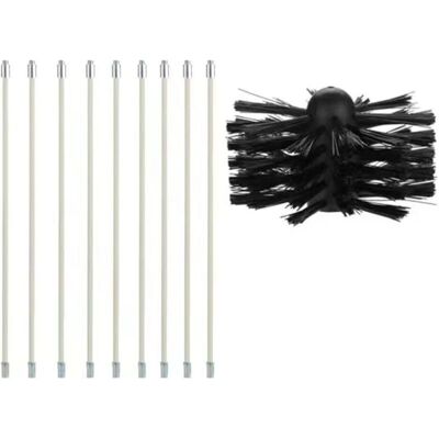 MOXIE Kit Brosse De Cheminée, Outil Nettoyage Pour Cheminées Brosse Kit De Ramonage Ccontient 9 (40cm Tiges Flexibles Et 1 (100mm) Tête De Kit De Ramonage Du Poêle À Granulés Pour Poêle À Pellet - Publicité MOXIE Kit Brosse De Cheminée, Outil Nettoyage Pour Cheminées Brosse Kit De Ramonage Ccontient 9 (40cm Tiges Flexibles Et 1 (100mm) Tête De Kit De Ramonage Du Poêle À Granulés Pour Poêle À Pellet - Publicité